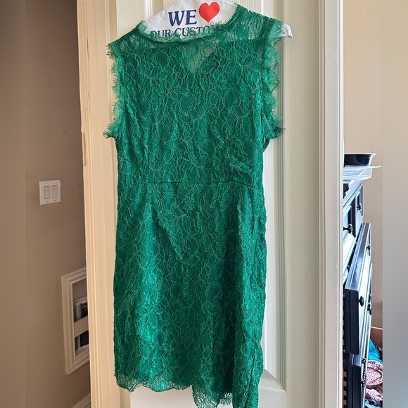 Nwt lace green Zara dress size large - Picture 2 of 3